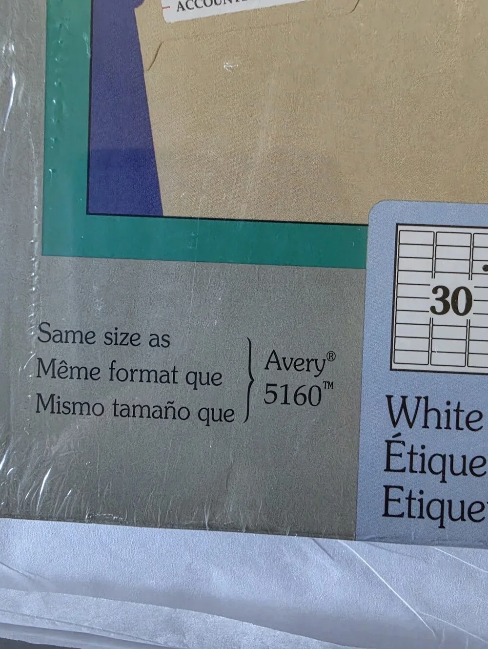 Pres-a-ply 30600 Avery 5160 Laser Labels Permanent Adhesive 3000 Labels per Box